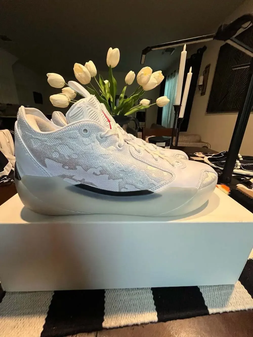 Air Jordan XXXIX 'Sol' Basketball Shoes (White/University Red/Black)